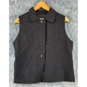 Morton Bernard Size 12 Collared Wool Vest Gray